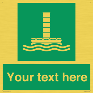 Custom sign safe condition Evacuation chute 